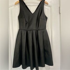 Rosie Harlow , black faux leather dress size Large